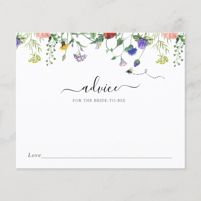 Wildflower and Bee Advice for the Bride  (Front)