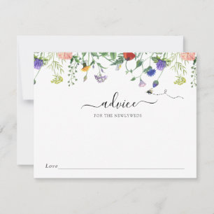 Wildflower and Bee Advice for the Newlyweds Card