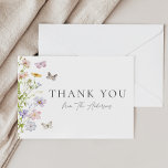 Wildflower and Butterflies Shower Thank You<br><div class="desc">Thank your guests for celebrating the mum or bride to be! Personalise with your information or click "Click to customise further" to edit font styles,  size and colours.</div>