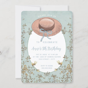 Wildflower Anne of Green Gables Birthday Invitation