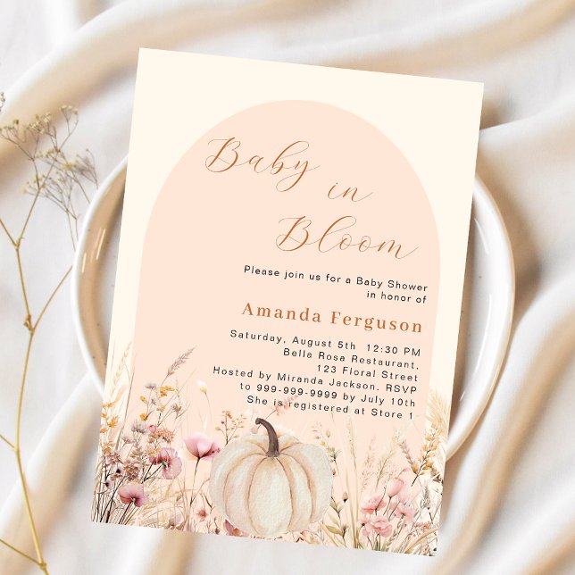 Wildflower arch pumpkin bloom budget Baby Shower (Creator Uploaded)