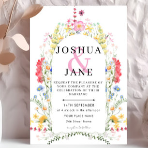 Wildflower Arch Wedding  Invitation