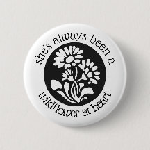 "Wildflower at Heart" 2.25" Round Button