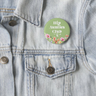 Wildflower auntie to be 6 cm round badge