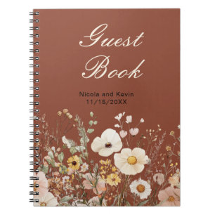 Wildflower Autumn Fall Floral Wedding Notebook