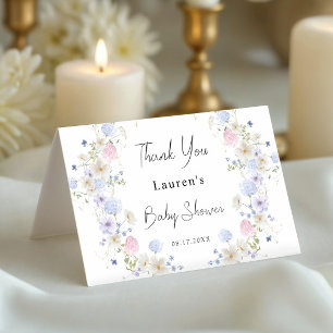Wildflower Baby Celebration Blooms Thank You Card