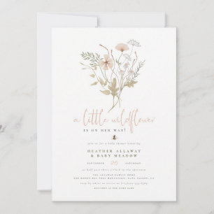 Wildflower Baby Girl Shower Boho Floral Invitation