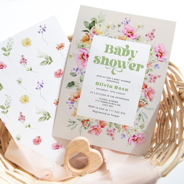 Wildflower baby girl shower invitation (Creator Uploaded)