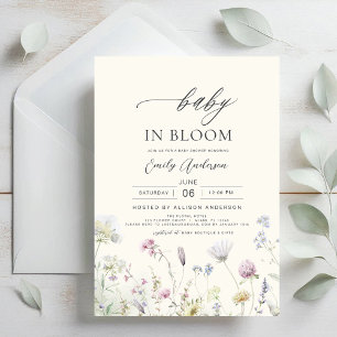 Wildflower Baby in Bloom Baby Shower Garden Invitation