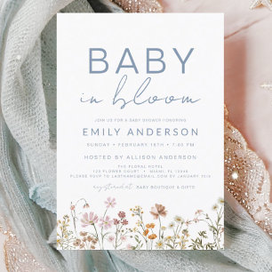 Wildflower Baby in Bloom Baby Shower Garden Invitation