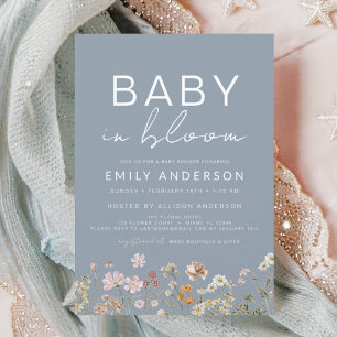 Wildflower Baby in Bloom Baby Shower Invitation