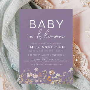 Wildflower Baby in Bloom Baby Shower Invitation