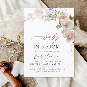 Wildflower Baby in Bloom Baby Shower Invitation