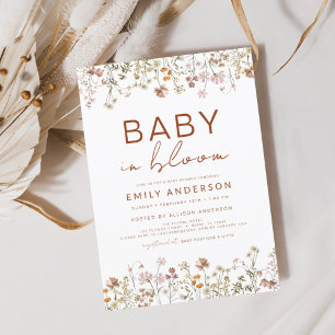 Wildflower Baby in Bloom Baby Shower Invitation