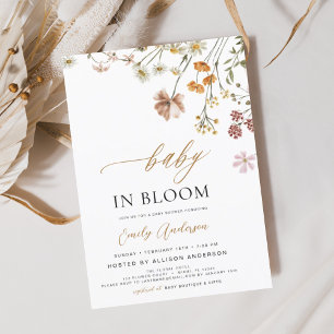 Wildflower Baby in Bloom Baby Shower Invitation
