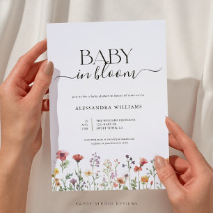 Wildflower Baby in Bloom Baby Shower Invitation