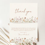 Wildflower Baby in Bloom Baby Shower Terracotta Thank You Card<br><div class="desc">Express your gratitude in style with our Wildflower Baby Shower Terracotta Thank You Cards from our Party Collection. These cards are a delightful and meaningful addition to your baby shower, allowing you to thank your guests with a touch of rustic elegance. Each thank you card in this collection features delicate...</div>