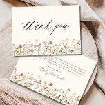 Wildflower Baby in Bloom Baby Shower Terracotta Thank You Card<br><div class="desc">Express your gratitude in style with our Wildflower Baby Shower Terracotta Thank You Cards from our Party Collection. These cards are a delightful and meaningful addition to your baby shower, allowing you to thank your guests with a touch of rustic elegance. Each thank you card in this collection features delicate...</div>