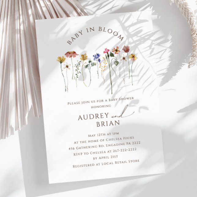 Wildflower Baby In Bloom Couple's Baby Shower Invitation (Creator Uploaded)