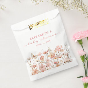 Wildflower Baby in Bloom Girl Baby shower Favour Bags