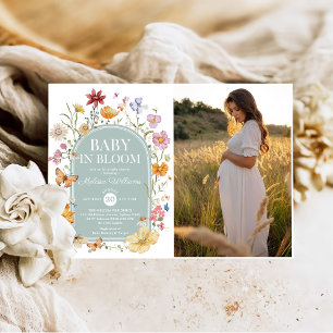 Wildflower Baby In Bloom Girl Shower Invitation