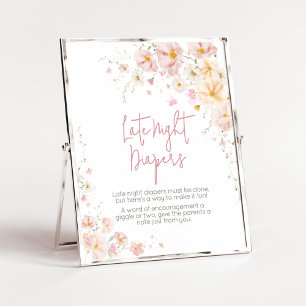 Wildflower Baby in Bloom Late Night Diapers Poster