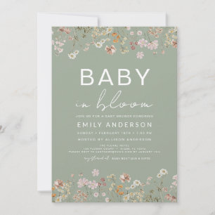 Wildflower Baby in Bloom Shower Invitation