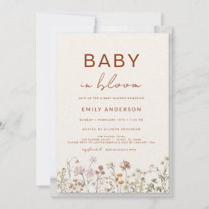 Wildflower Baby in Bloom Shower Invitation