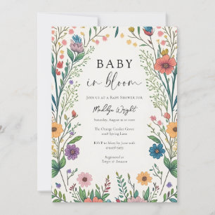 Wildflower Baby in Bloom Shower Invitation