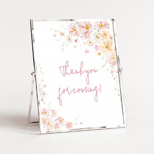 Wildflower Baby in Bloom Thank you for Coming Poster