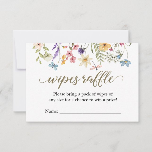 Wildflower Baby In Bloom Wipes Raffle Card (Front)