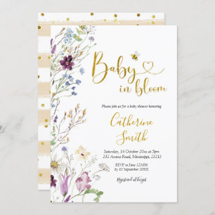 Wildflower Baby is in Bloom Baby Shower Invitation
