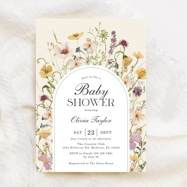 Wildflower Baby Shower Arch Invitation (Creator Uploaded)