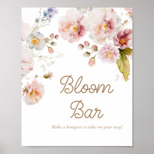 Wildflower Baby Shower Bloom Bar Poster