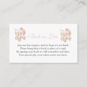 Wildflower Baby Shower Book In Lieu Enclosure Card