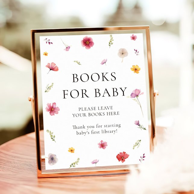 Wildflower Baby Shower Books for Baby  Poster (Creator Uploaded)