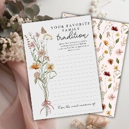 Wildflower Baby Shower Family Traditions Card