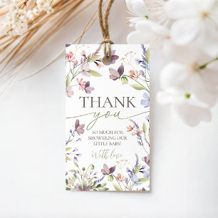 Wildflower Baby Shower Favor Tags