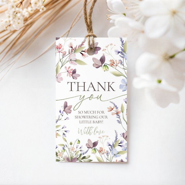 Wildflower Baby Shower Favor Tags (Creator Uploaded)