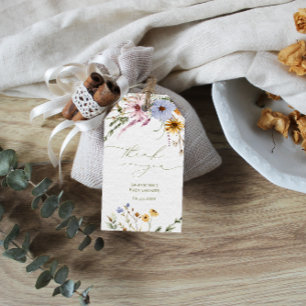 Wildflower Baby Shower Favour Gift Tags
