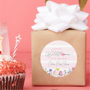 Wildflower Baby Shower Favour Stickers