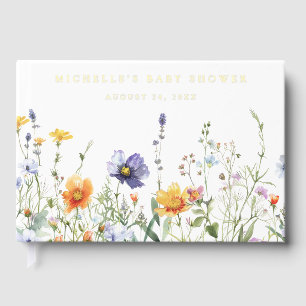 Wildflower Baby Shower Guest Book