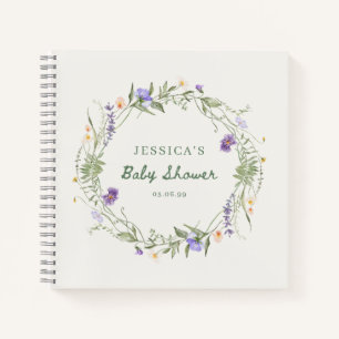 Wildflower Baby Shower Guest Book