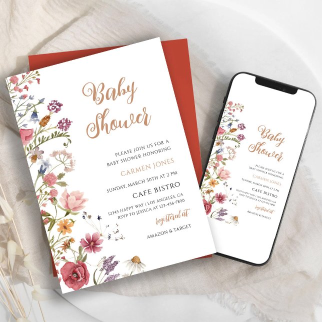 Wildflower Baby Shower Invitation (Creator Uploaded)