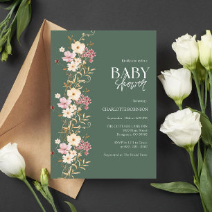 Wildflower Baby Shower Invitation