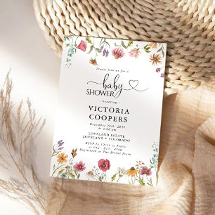 Wildflower Baby Shower Invitation