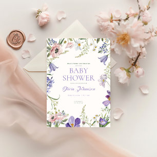 Wildflower Baby Shower Invitation