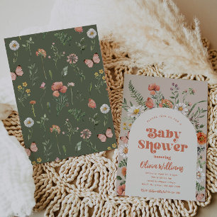 Wildflower Baby Shower Invitation   Wild Baby