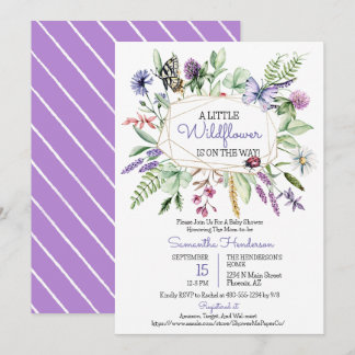 Wildflower Baby Shower Invite