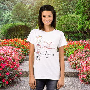 Wildflower Baby Shower Matching Family T-Shirt